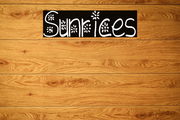Sunrices Font examples