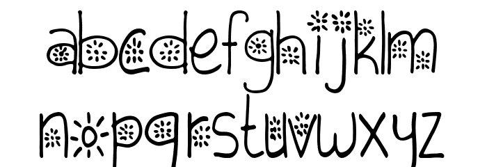Sunrices Font LOWERCASE