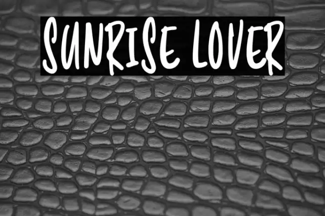 Sunrise Lover Font examples