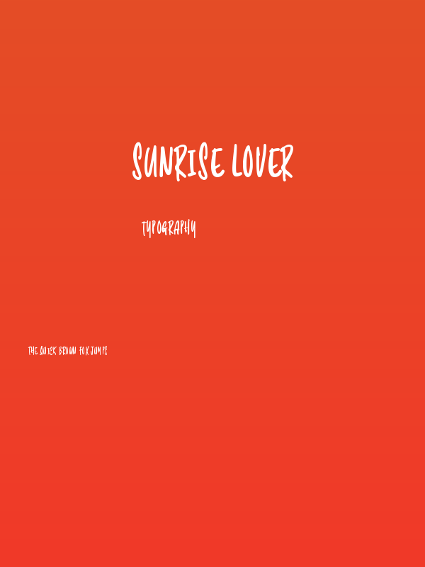 Sunrise Lover Poster