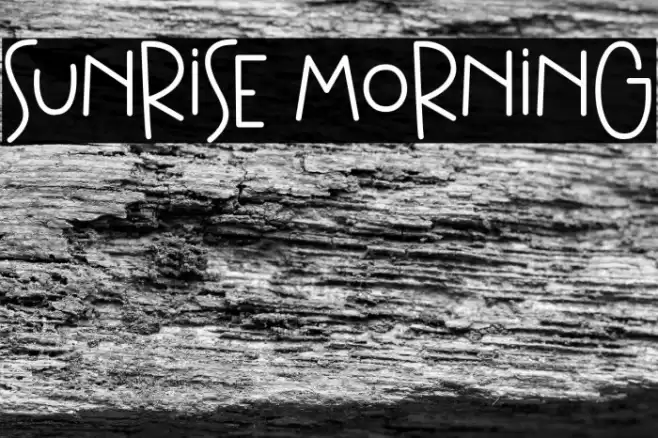 Sunrise Morning Font examples