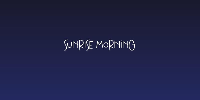 Sunrise Morning Social Header
