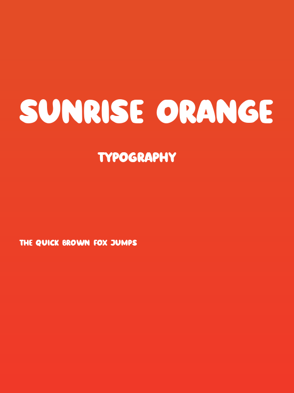Sunrise Orange Poster