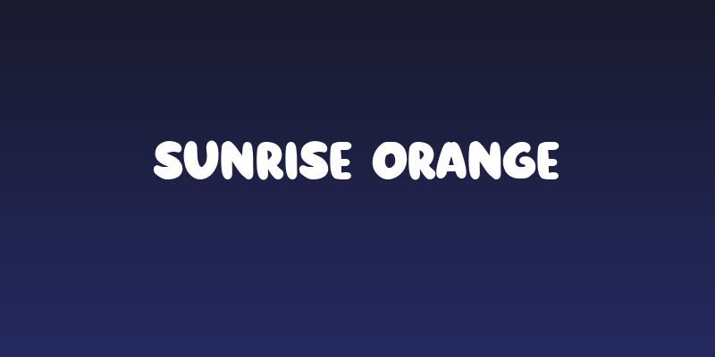 Sunrise Orange Social Header