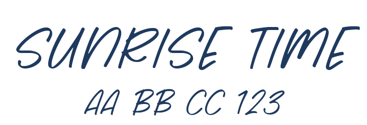 Sunrise Time Font Preview