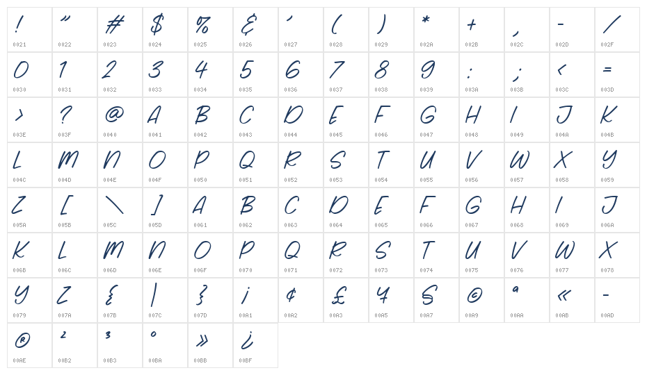 Sunrise Time Character Map