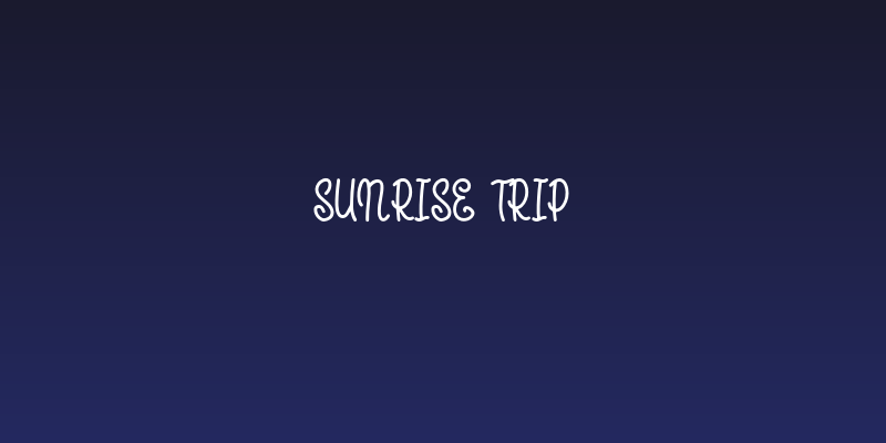 Sunrise Trip Social Header