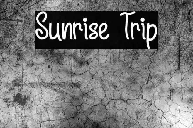 Sunrise Trip Font examples