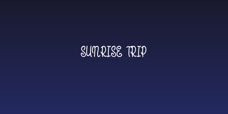 Sunrise Trip Social Header