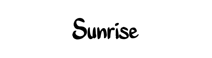 Sunrise  font caratteri gratis