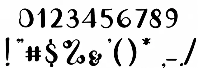 Sunrise Font OTHER CHARS