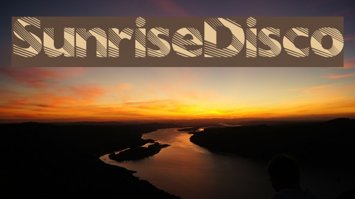 SunriseDisco Font examples