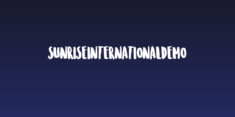 SunriseInternationalDemo Social Header