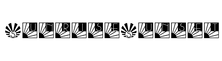 SunriseSunset Font