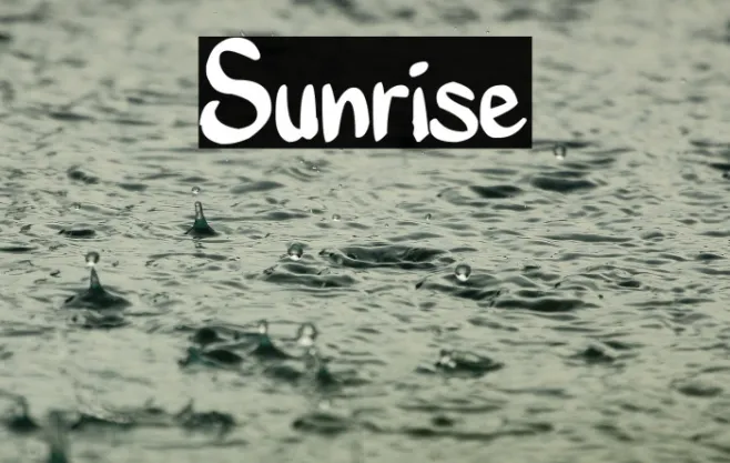 Sunrise Example 2