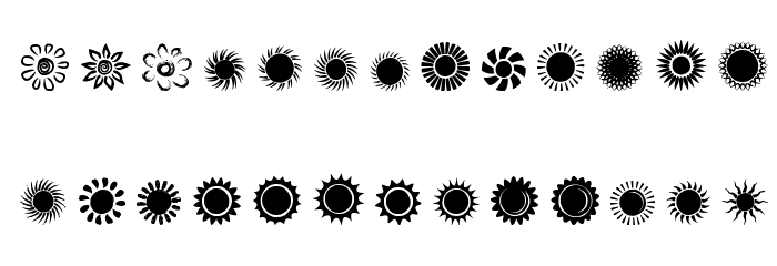 Suns and Stars Font LOWERCASE