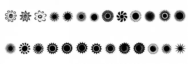 Suns and Stars Font LOWERCASE