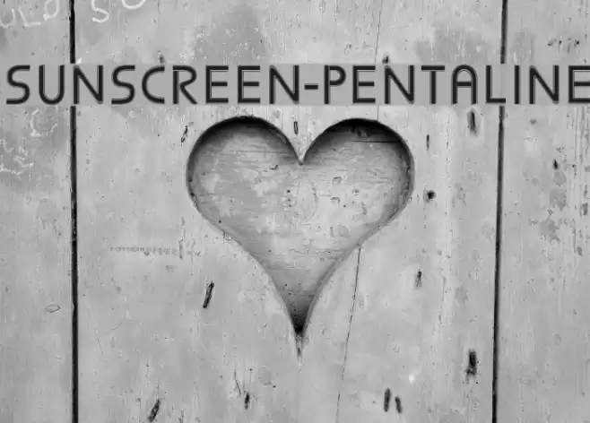 Sunscreen-Pentaline Font examples
