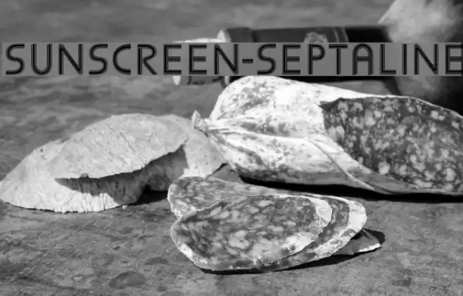 Sunscreen-Septaline Font examples