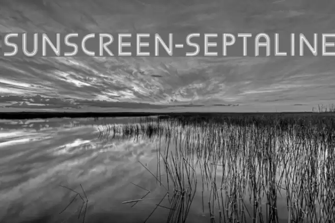 Sunscreen-Septaline Font examples