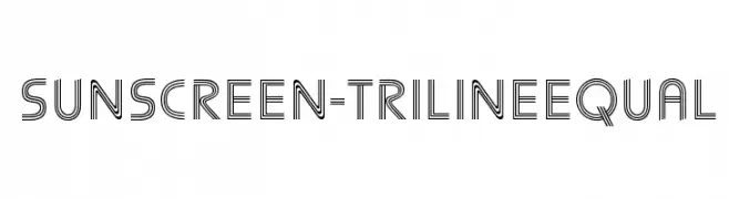 Sunscreen-TrilineEqual  नि: शुल्क फ़ॉन्ट्स डाउनलोड