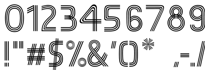 Sunscreen-TrilineEqual Font OTHER CHARS