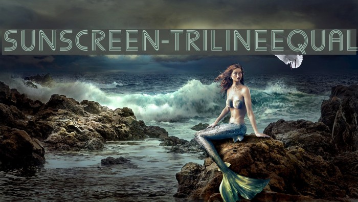 Sunscreen-TrilineEqual Font examples