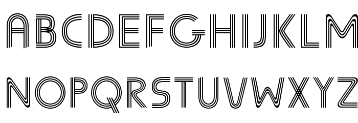 Sunscreen-TrilineEqual Font LOWERCASE
