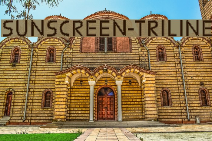 Sunscreen-Triline Font examples