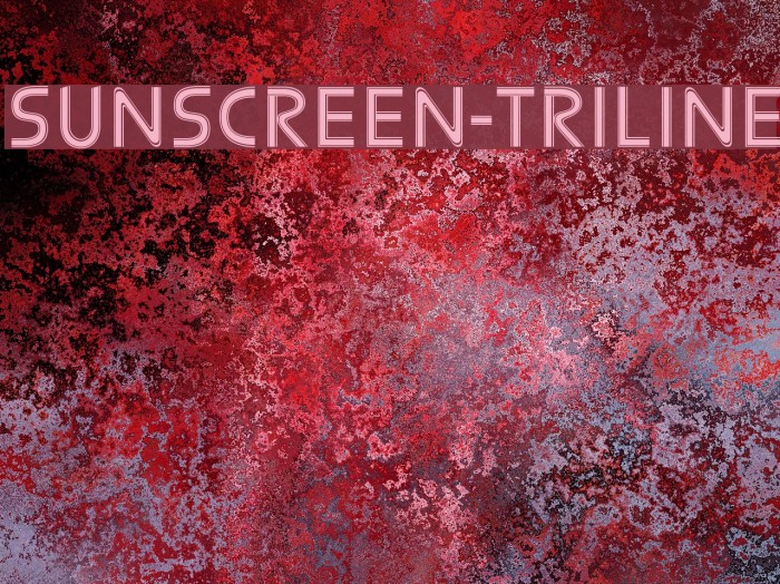 Sunscreen-Triline Font examples