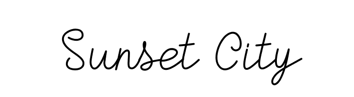 Sunset City  Frei Schriftart Herunterladen