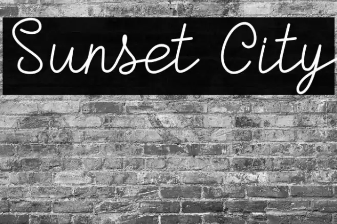 Sunset City Font examples