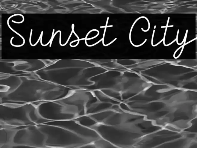 Sunset City Font examples
