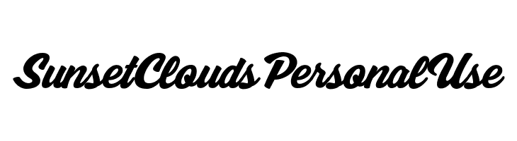 Sunset Clouds Personal Use Font