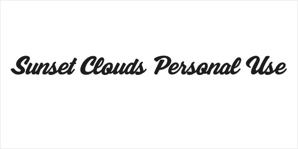 Sunset Clouds Personal Use Logo