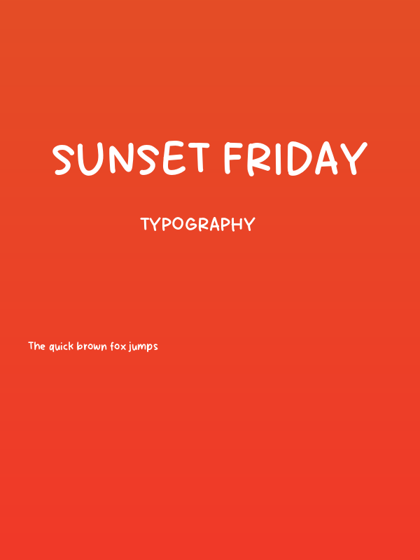 Sunset Friday Poster