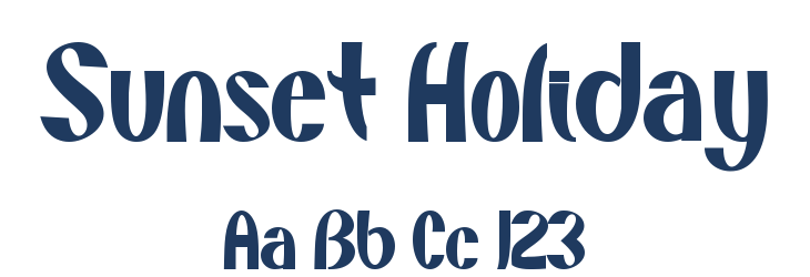 Sunset Holiday Font Preview