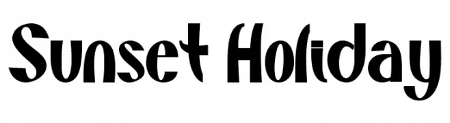 Sunset Holiday フリーフォントのダウンロード