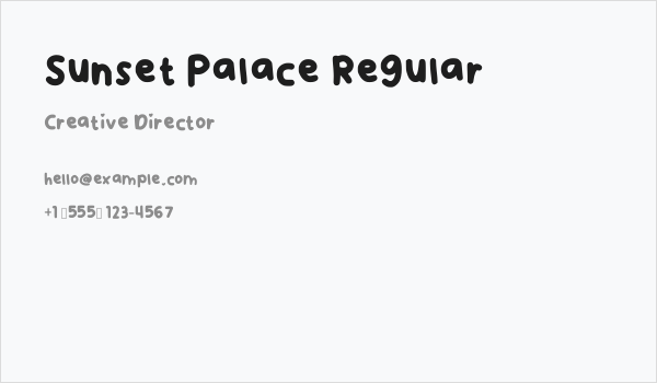 Sunset Palace Regular Business Card