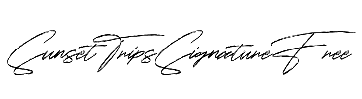 Sunset Trips Signature Free  font caratteri gratis
