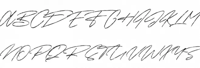 Sunset Trips Signature Free 字体 大写