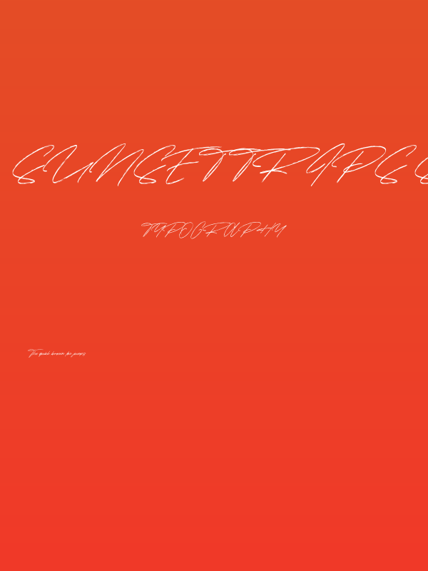 Sunset Trips Signature Free Poster