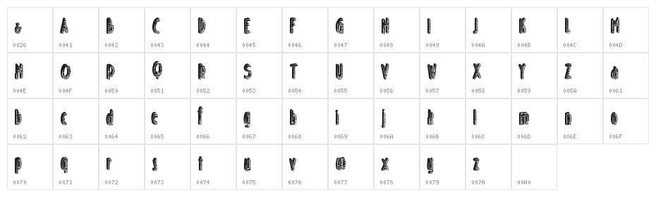 SunsetBreak Character Map