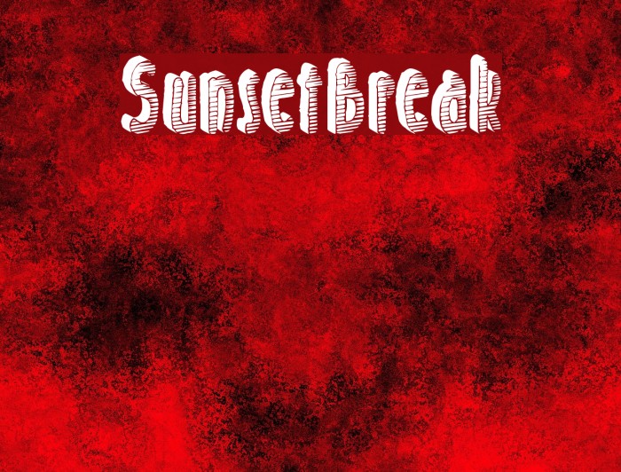 SunsetBreak Font examples