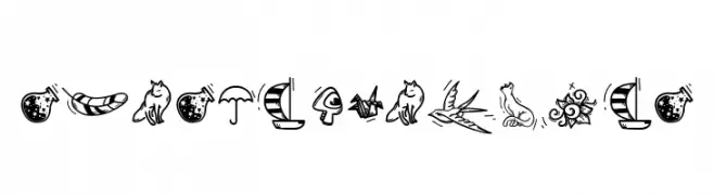 SunsetDingbats  Frei Schriftart Herunterladen