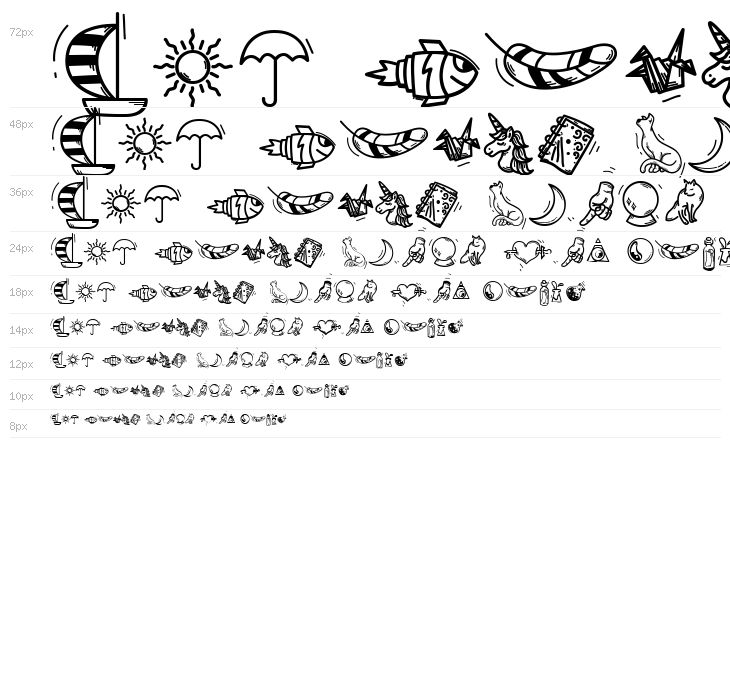 SunsetDingbats Waterfall