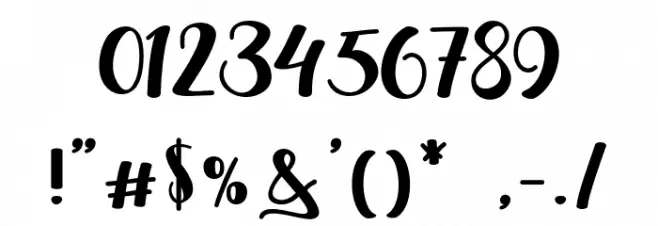 SunsetScript Font OTHER CHARS