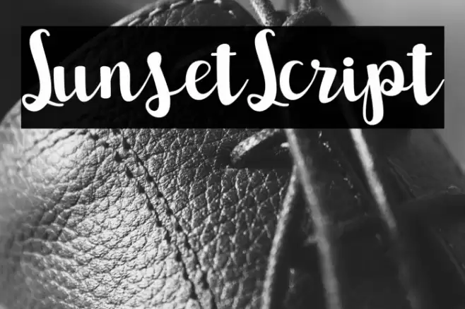 SunsetScript Font examples