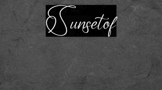 Sunsetof خط examples