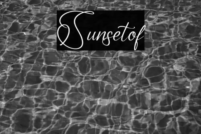 Sunsetof خط examples